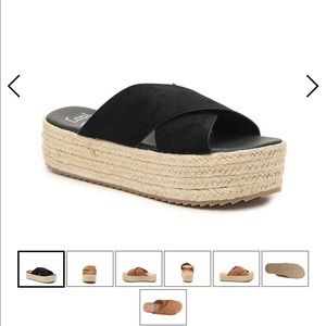 Coolway Black Espadrille Sandals